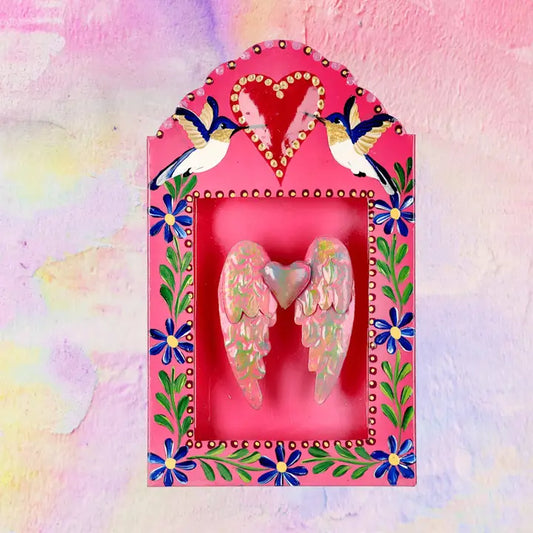 Pink Pampas, Teca con ali artigianali messicana 1 celebrativa della libertà