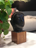Thai black Buddha head statue