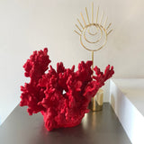 Enzo De Gasperi, red coral decoration, h25 x d30 cm