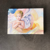 Dorta Raffaella, "Angel" painting, oil on canvas, 30x25