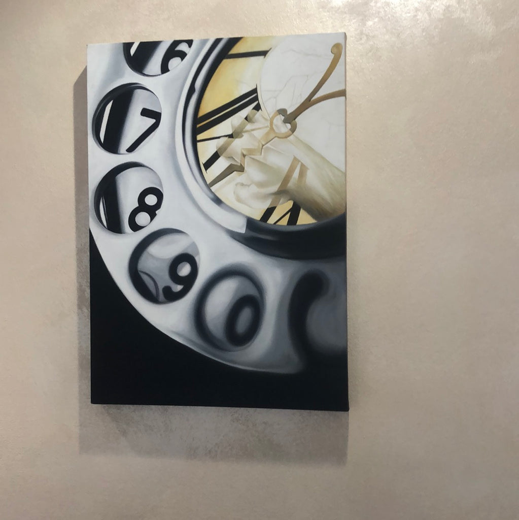 Dorta Raffaella, quadro "Il Tempo dell'Ultima Chiamata", olio su tela, 50x70