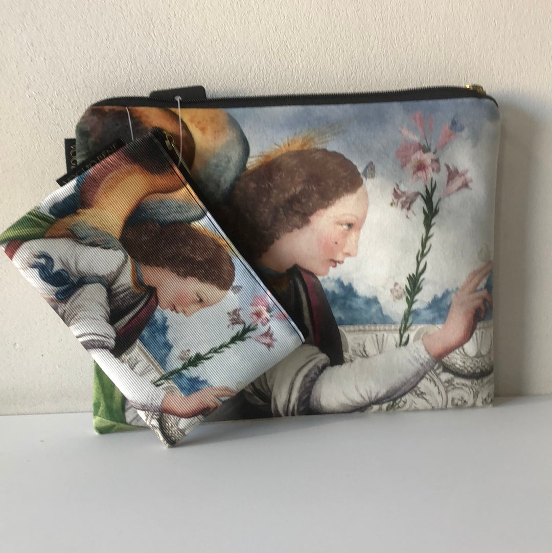 Voglio Bene, pochette/trousse Arcangelo, velluto, 17x23 cm