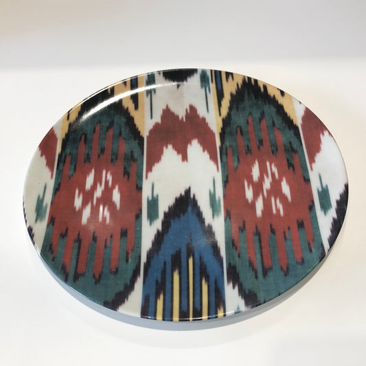 Les-Ottomans, Ikat Porcelain Plate PC104, Bertrando Di Renzo