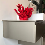 Enzo De Gasperi, red coral decoration, h25 x d30 cm
