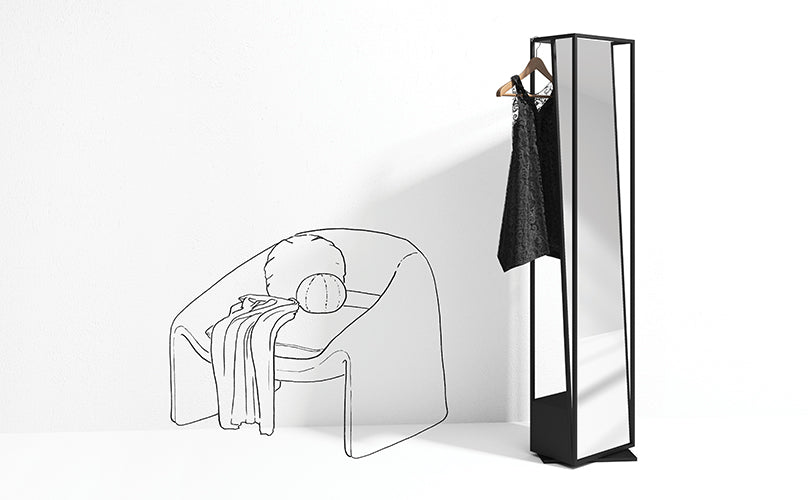 Minottiitalia, Specchio girevole Cage metallo antracite