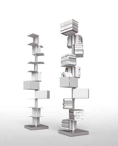 Minottiitalia, Libreria girevole Cleopatra con 2 cassetti bianchi