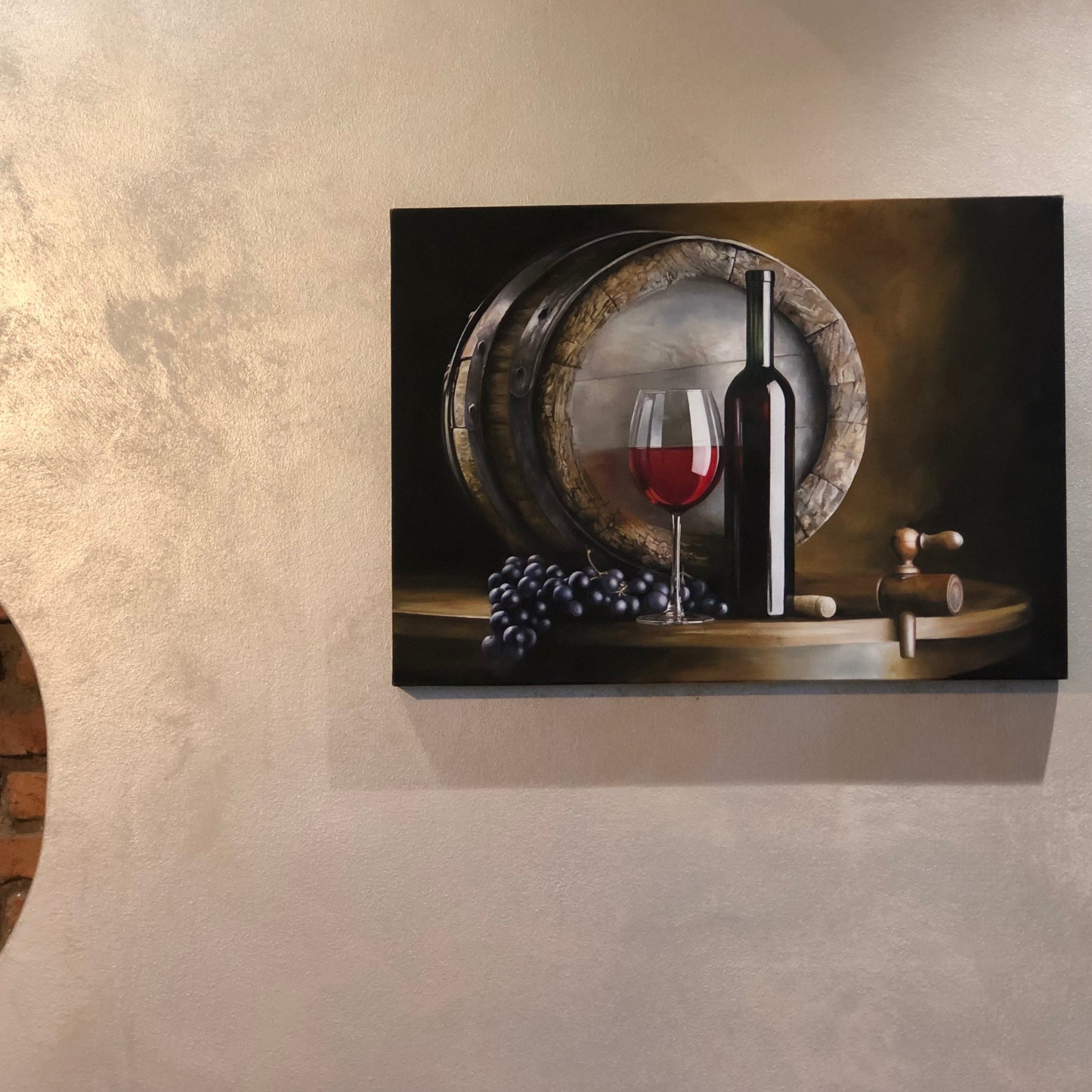 Dorta Raffaella, painting "Enoteca", oil on canvas, 70x50