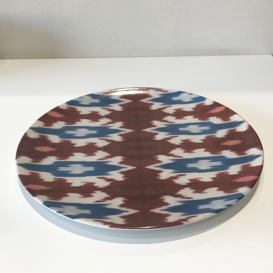 Les-Ottomans, Ikat Porcelain Plate PC91, Bertrando Di Renzo