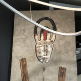 Paolo Fiorellini, painting "The Magician", Ecce Homo, aluminum, concrete, wood and enamel, 100x170adro "African tin on