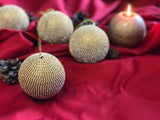 Enzo De Gasperi, set 4 palle di Natale con brillantini, d10 cm