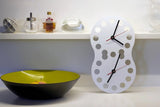 Cyrcus, orologio da parete Jetlag, acciaio laccato bianco, designer Alberto Ghirardello