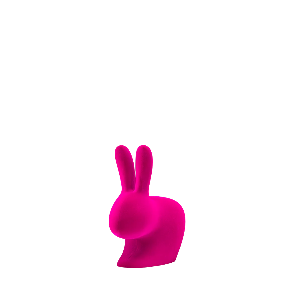 Qeeboo, Rabbit Xs Bookend, il coniglio di velluto fucsia