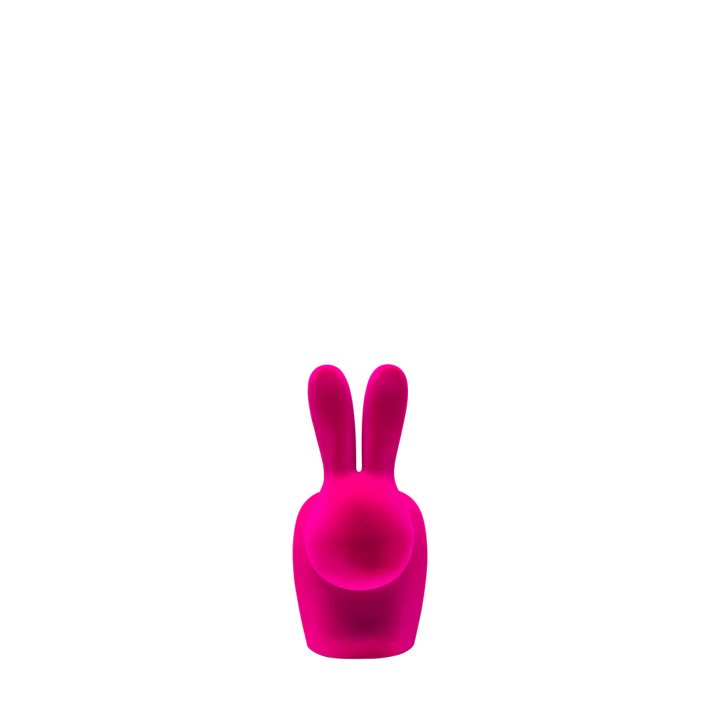 Qeeboo, Rabbit Xs Bookend, il coniglio di velluto fucsia