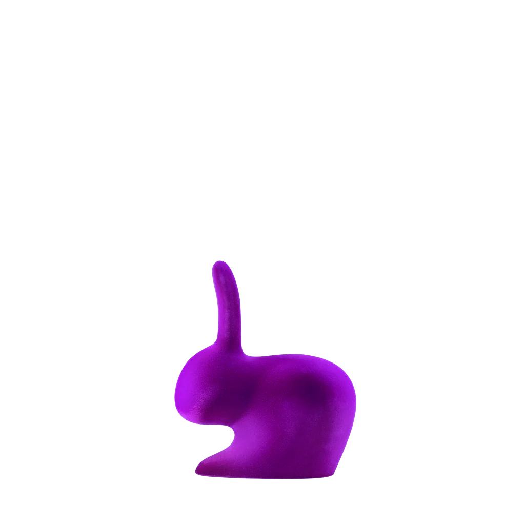 Qeeboo, Rabbit Xs Bookend velluto Viola