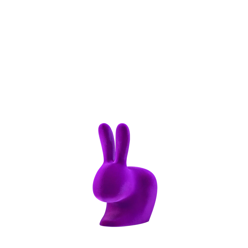 Qeeboo, Rabbit Xs Bookend velluto Viola