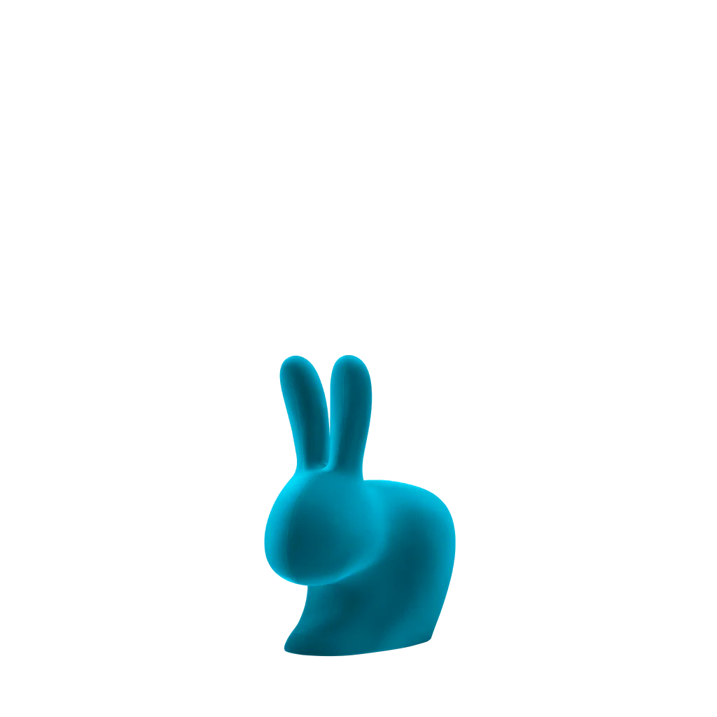 Qeeboo, Rabbit Xs Bookend velvet light blue