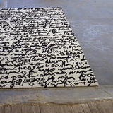 nanimarquina, Manuscrit carpet 170x240 cm, BLACK ON WHITE collection, Joaquim Ruiz Millet, 01BOWMAN00003