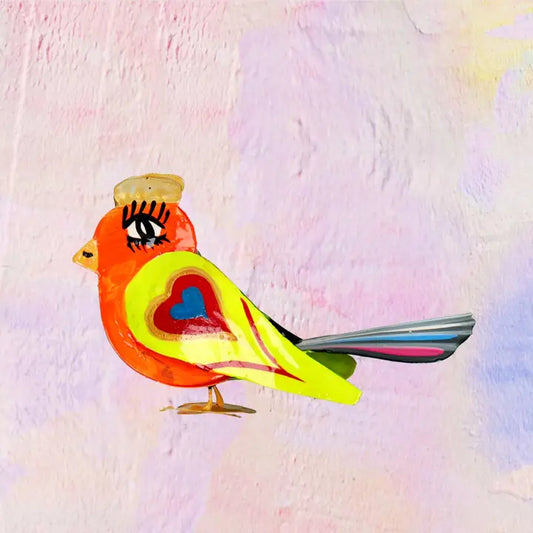 Pink Pampas, Segna Posto artigianale messicano tableware Mini Pavone GIALLO