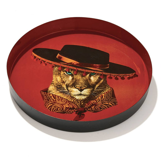 Gangzaï Design, Piatto rotondo Bandino, leopardo