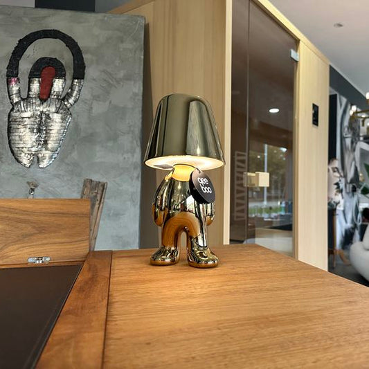 Qeeboo, lampada da tavolo Golden Brothers Tom oro