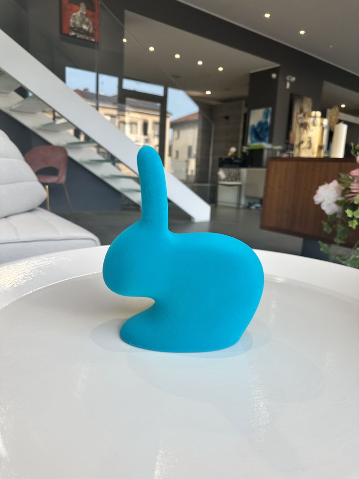 Qeeboo, Rabbit Xs Bookend velvet light blue
