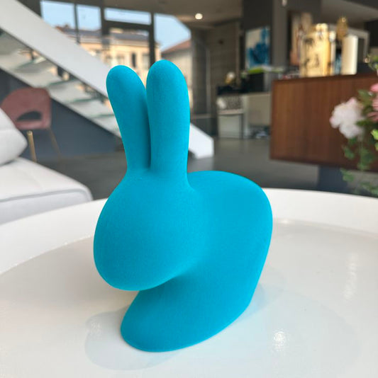 Qeeboo, Rabbit Xs Bookend velvet light blue