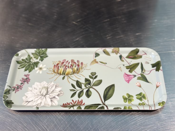 Koustrupco, Vassoio da portata in legno Flora Danica 32x15 cm - Made in Europe