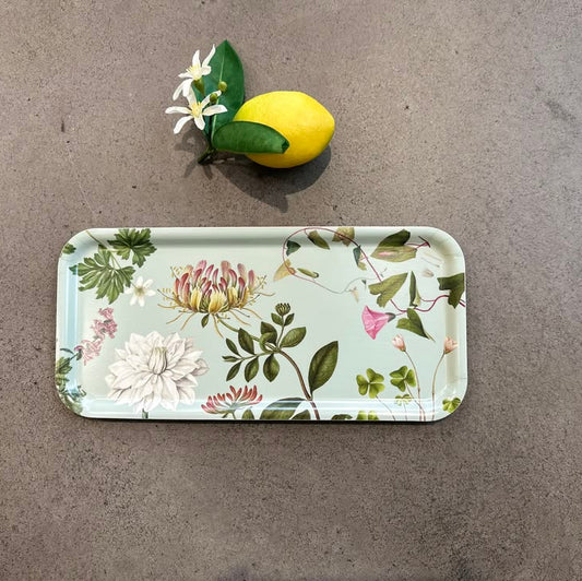 Koustrupco, Vassoio da portata in legno Flora Danica 32x15 cm - Made in Europe