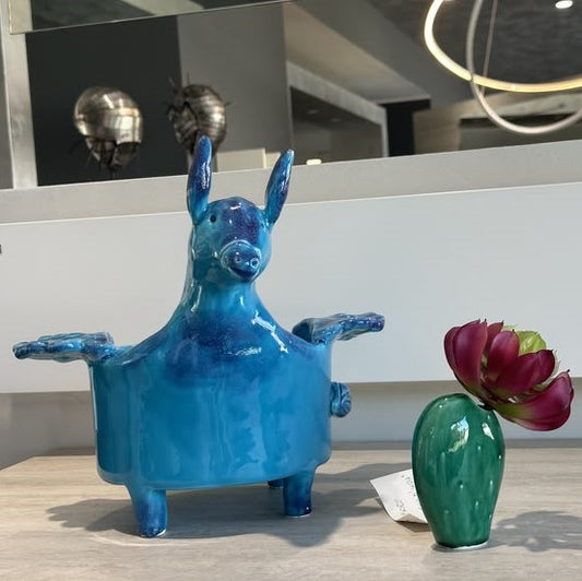 Patrizia Italiano, Vaso scultura siciliano monofore fico d'india fatto a mano in ceramica