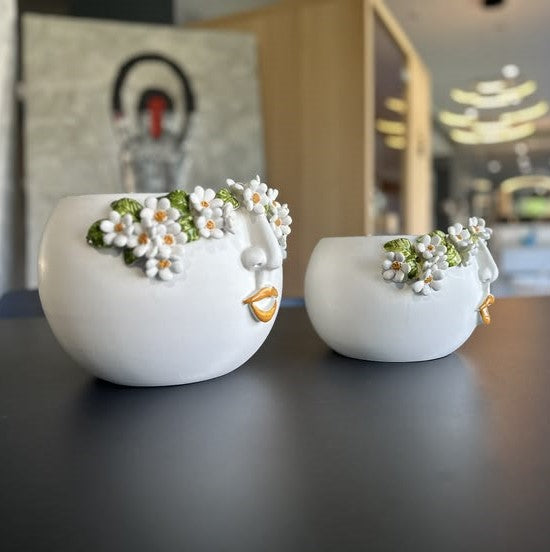 Patrizia Italiano, Vaso scultura siciliano testa Rotondè la Pomelia fatto a mano in ceramica, grande