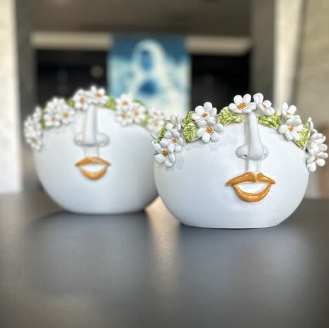Patrizia Italiano, Vaso scultura siciliano testa Rotondè la Pomelia fatto a mano in ceramica, grande
