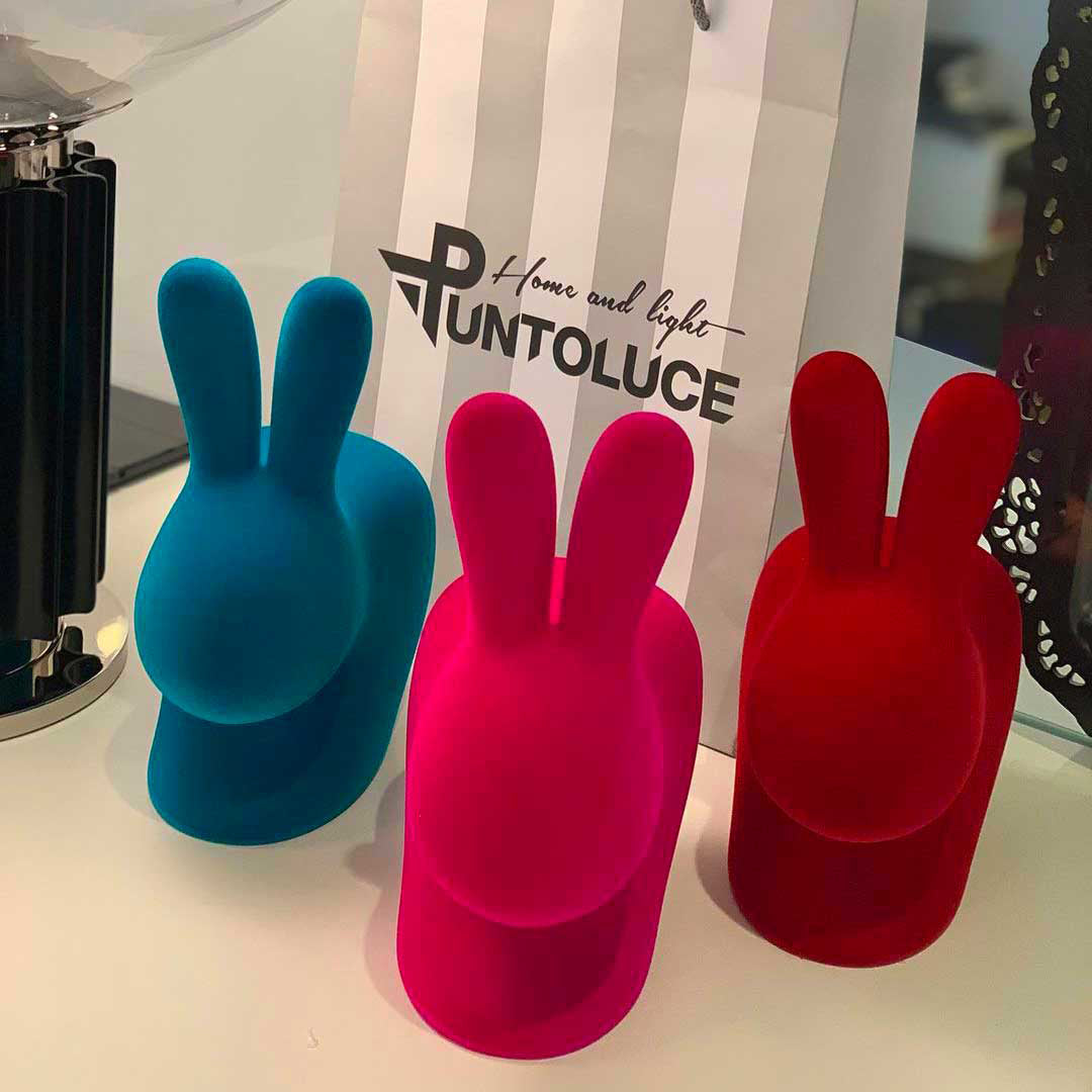 Qeeboo, Rabbit Xs Bookend velluto Viola