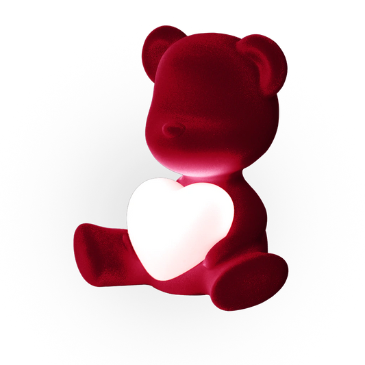 Qeeboo, Teddy Love Xs finitura in Velluto Rosso