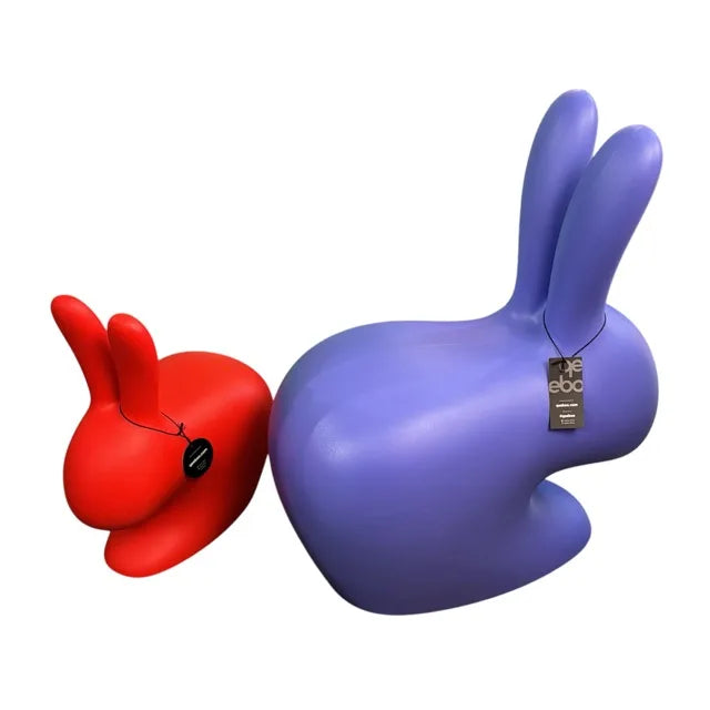 Qeeboo, sedia Rabbit per bambini blue violet