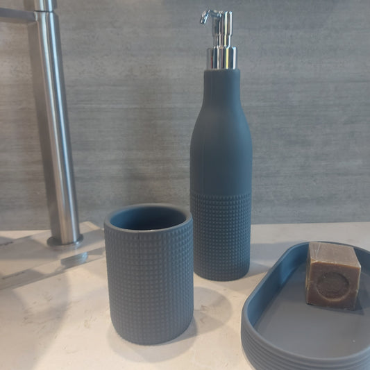 Geelli, bicchiere Principe di Bolle in gel colore grigio ombra, designer Monica Graffeo, GRB-PRI-C18