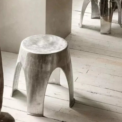 ELITE TO BE, Igloo stool in satin aluminum D.45 H.40, 9GIG040AS