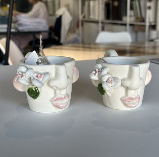 Patrizia Italiano, tazzina da caffè Capperina piccola fatto a mano in ceramica