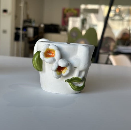 Patrizia Italiano, tazzina da caffè Frangipane con pomelia  piccola fatto a mano in ceramica