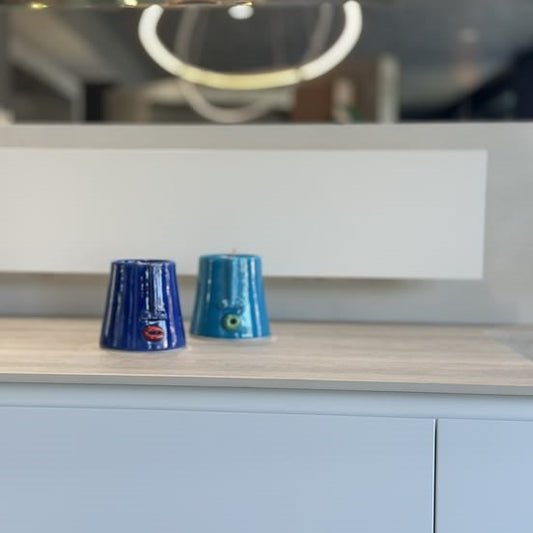 Patrizia Italiano, vaso Picciuteddino blu piccolo fatto a mano in ceramica