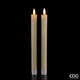 Enzo De Gasperi, set 2 candele led stelo, h25 x d2,2 cm