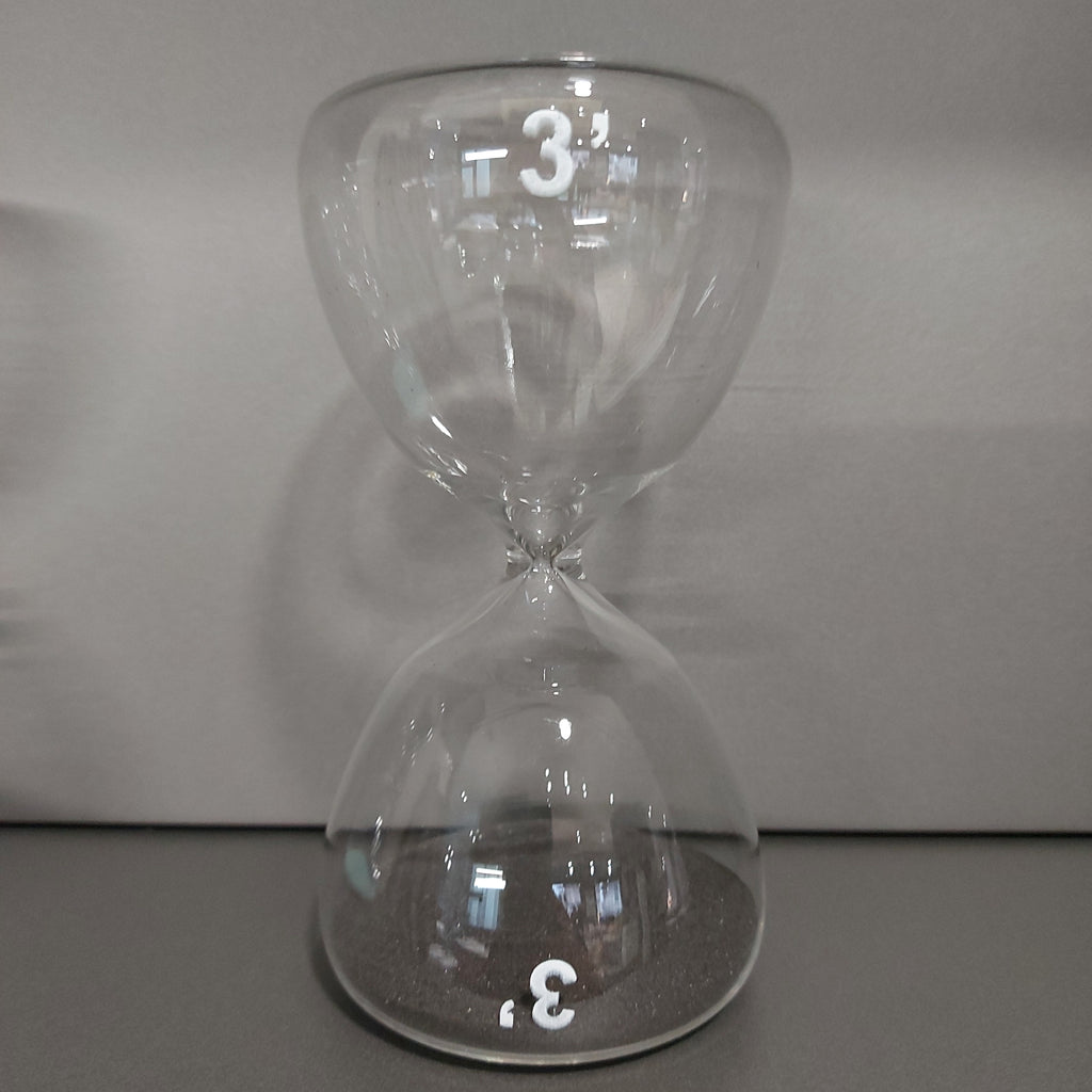 Serax, Hourglass BLACK powder 3-5 min ass / 6 kl - H15- DIA 7 cm, B0812561