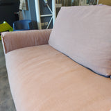 Gervasoni, divano Loll 12, rivestito in tessuto linum-blush cat. C, Paola Navone, LOL012KCC