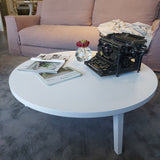 Gervasoni, tavolino Gray49, D 100 cm, rovere bianco, Paola Navone, GRA049FRW