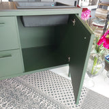 Fantin, base cucina Frame indoor, metallo goffrato verde bosco, 188x67 x h89 cm