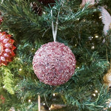 Enzo De Gasperi, set 3 palle di Natale Supergems rosa L, D10 cm