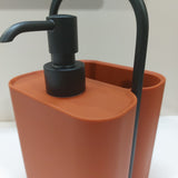 Geelli, Ply Soap in gel cotto con gancio nero, gel poliuretano, 11,5 x 11,5 x h 20 cm