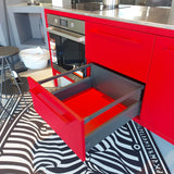Fantin, base cucina Frame indoor, metallo rosso, 188x67 x h89 cm