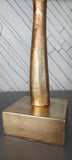Enzo De Gasperi, small antelope candle holder, gold resin, h23 cm