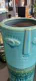Enzo De Gasperi, vaso Maui piccolo azzurro, ceramica, h 36 x d15 cm