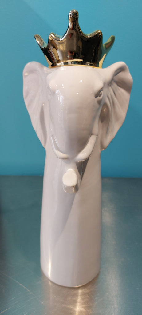 Enzo De Gasperi, vaso animal royal elefante, ceramica, h 37 cm